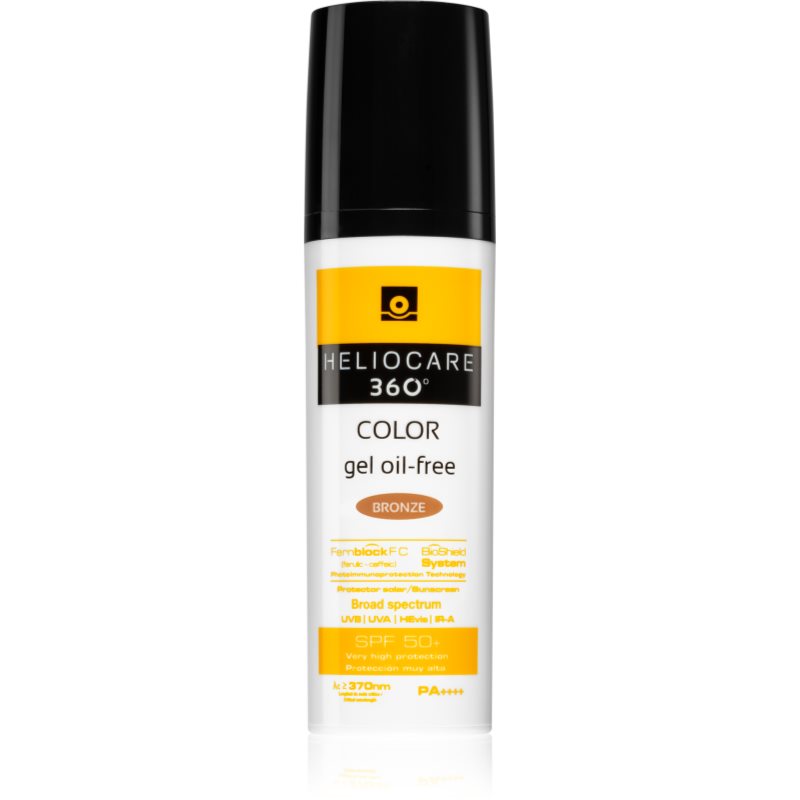 Heliocare 360° Color Gel Oil-Free тониращ защитен гел SPF 50+ цвят Bronze 50 мл.