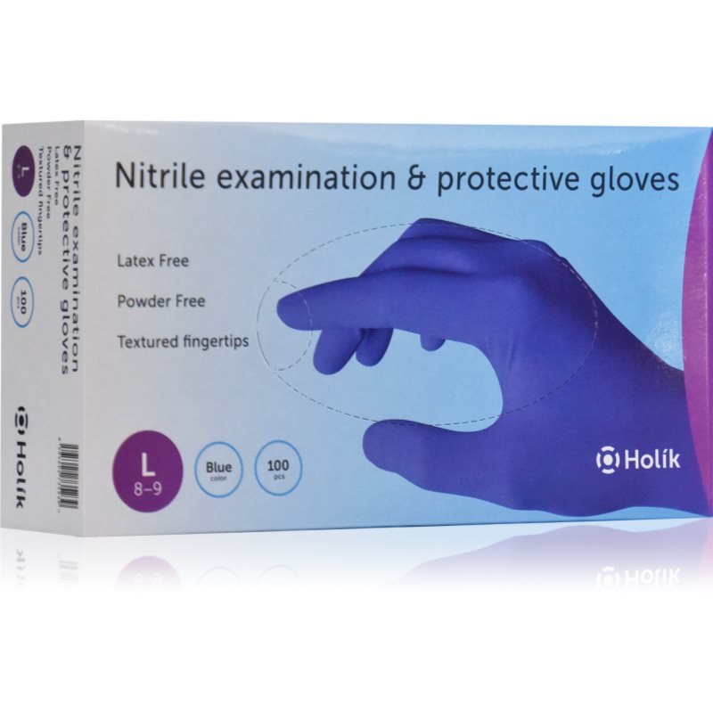 Holík Nitril Blue нитрилни ръкавици без пудра размер L 2x50 бр.