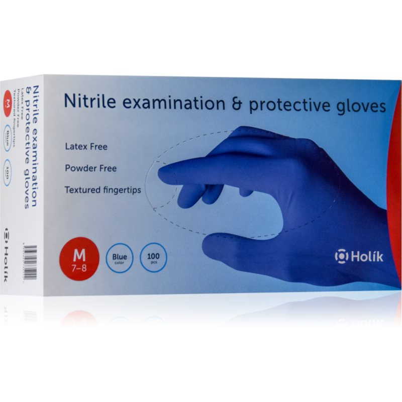 Holík Nitril Blue нитрилни ръкавици без пудра размер M 2x50 бр.
