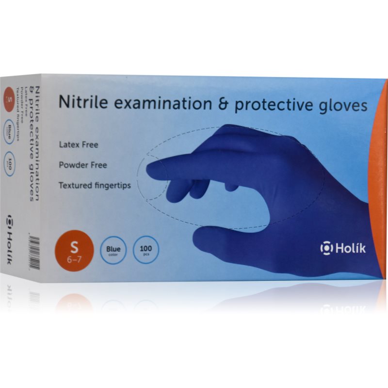 Holík Nitril Blue нитрилни ръкавици без пудра размер S 2x50 бр.