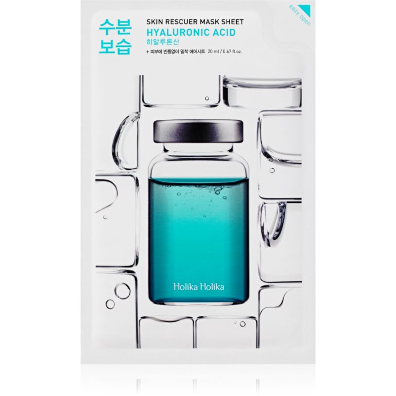 Holika Holika Skin Rescuer Hyaluronic Acid хидратираща платнена маска с хиалуронова киселина 20 мл.