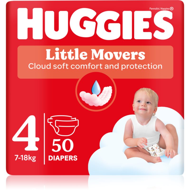 Huggies Little Movers Ultra Comfort еднократни пелени Jumbo 7-18 kg 50 гр.