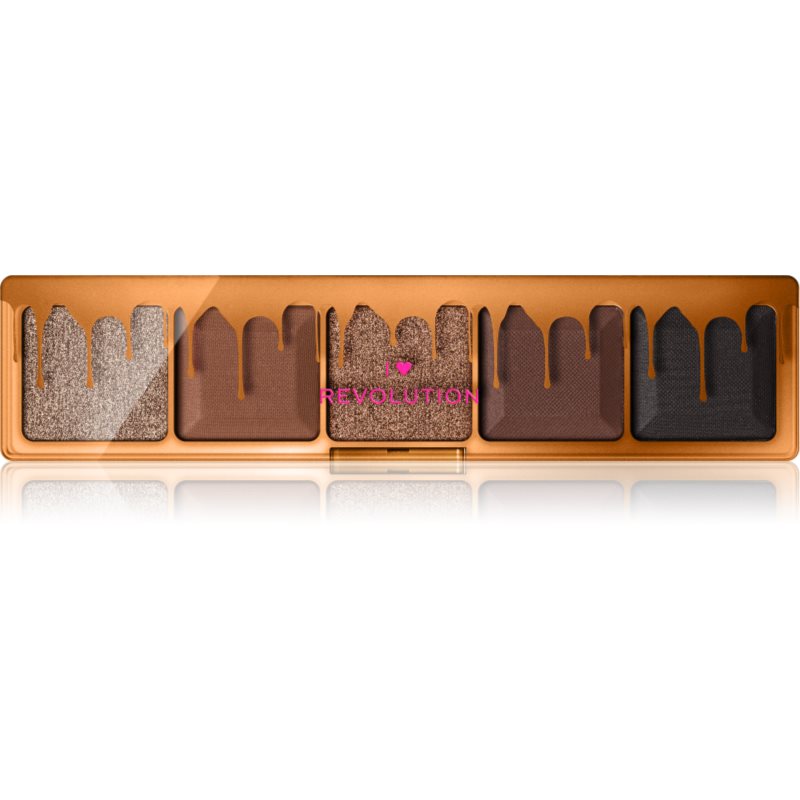 I Heart Revolution Mini Chocolate Palette палитра сенки за очи цвят Dark Chocolate Cake 5