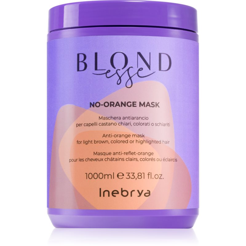 Inebrya BLONDesse No-Orange Mask маска за коса неутрализиращ кафеникавите оттенъци 1000 мл.