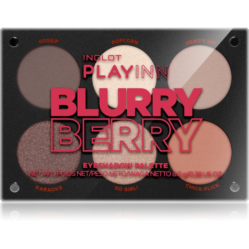 Inglot PlayInn Eyeshadow Palette палитра сенки за очи цвят Blurry Berry 8 гр. на ниска цена