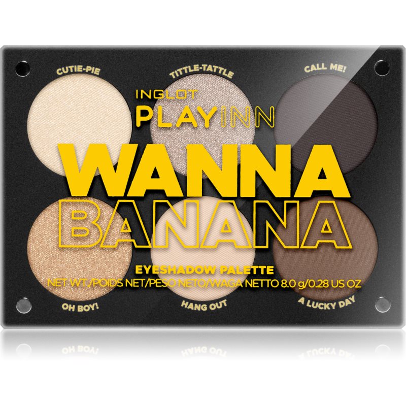 Inglot PlayInn Eyeshadow Palette палитра сенки за очи цвят Wanna Banana 8 гр. на ниска цена