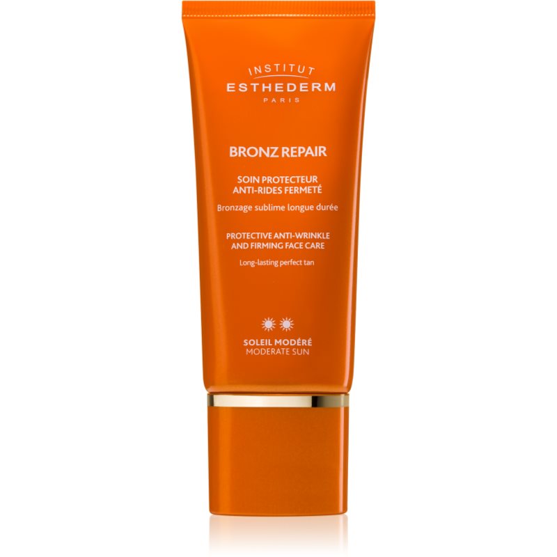 Institut Esthederm Bronz Repair Protective Anti-Wrinkle and Firming Face Care укрепващ крем за лице против бръчки със средна UV защита 50 мл.