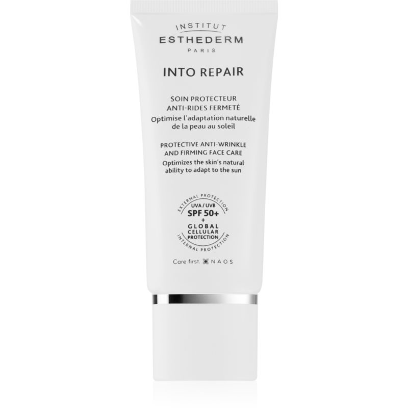 Institut Esthederm Into Repair Creme защитен крем за чувствителна към слънце кожа на лцието  SPF 50+ 50 мл.