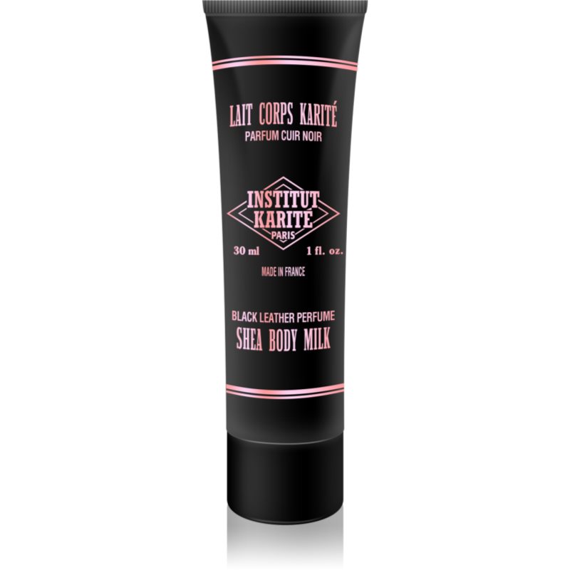 Institut Karité Paris Black Leather Shea Body Milk тоалетно мляко за тяло с масло от шеа 30 мл.