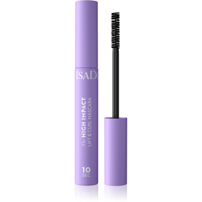 IsaDora 10 Sec High Impact Lift & Curl спирала с въртяща се четка цвят 01 Black 9 мл.