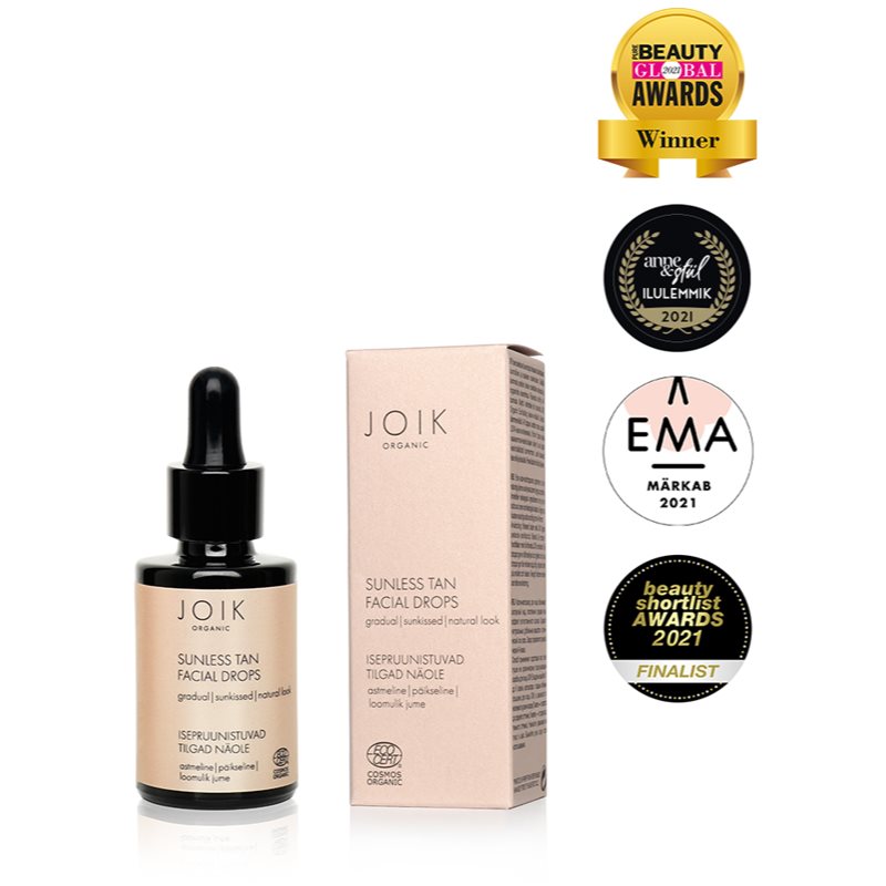 JOIK Organic Sunless Tan автобронзантни капки за лице 30 мл. на ниска цена
