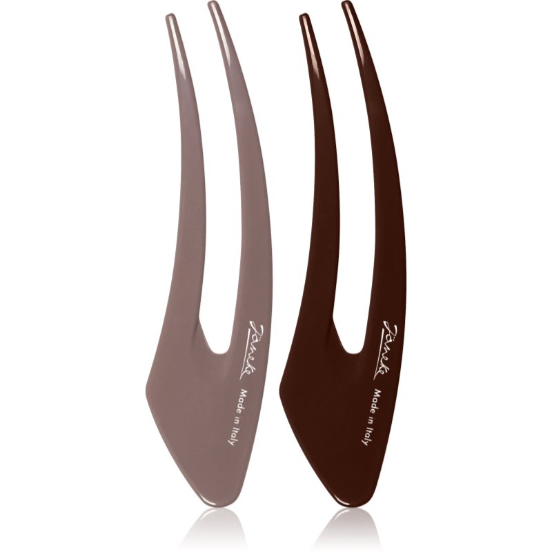 Janeke Hair Clip фиби за коса Brown 2x15 см