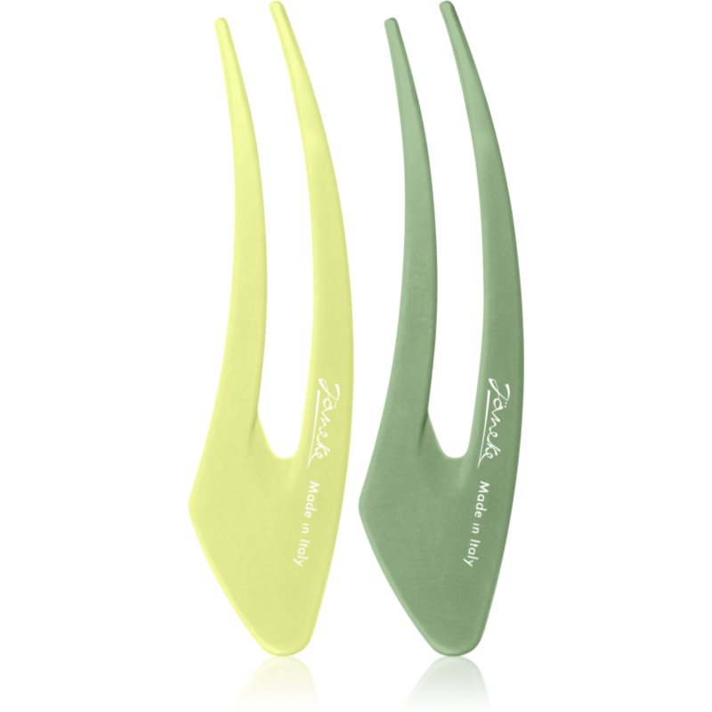 Janeke Hair Clip фиби за коса Green 2x13 см