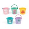 Janod Bath Toy Activities Buckets кофа за вода 10 m+ 5 бр.