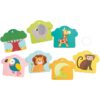 Janod Tactile Cards играчка за подреждане Savana 12 m+ 6 бр.