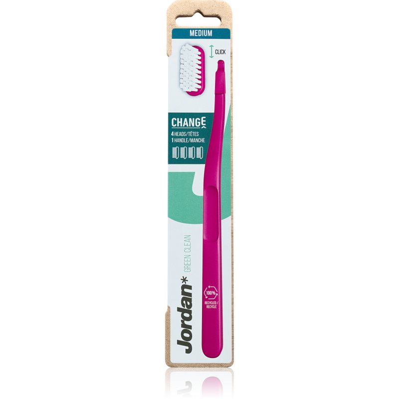 Jordan Change Green Clean Medium 4 head четка за зъби 1 бр.