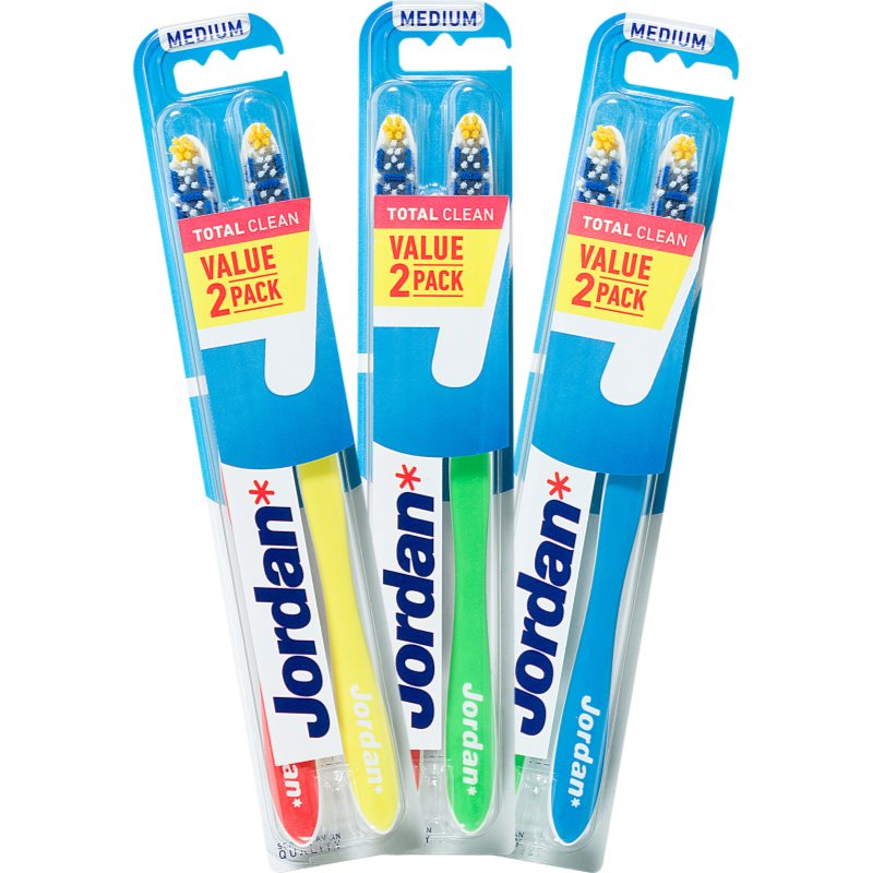 Jordan Total Clean Medium 2 pack четка за зъби 2 бр. на ниска цена
