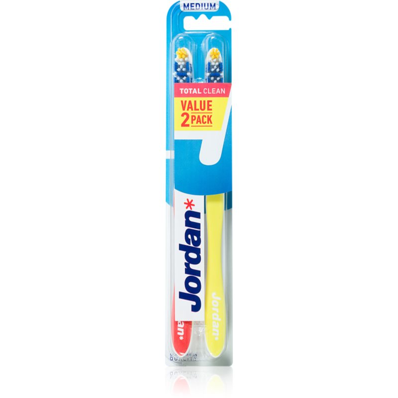 Jordan Total Clean Medium 2 pack четка за зъби 2 бр.