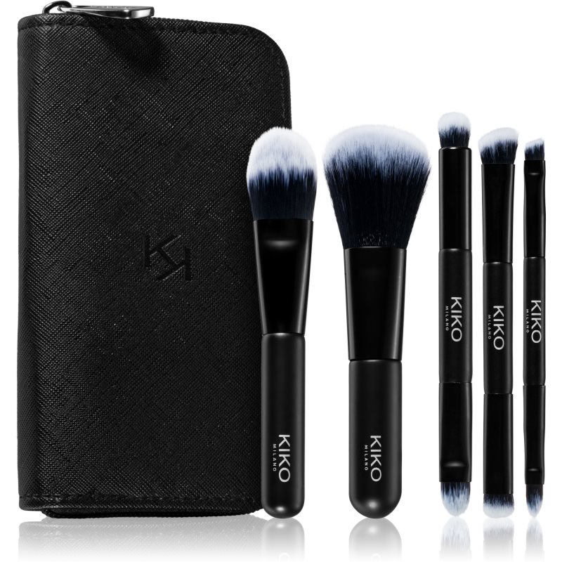 KIKO Milano Travel Brush Set комплкет четки с калъф
