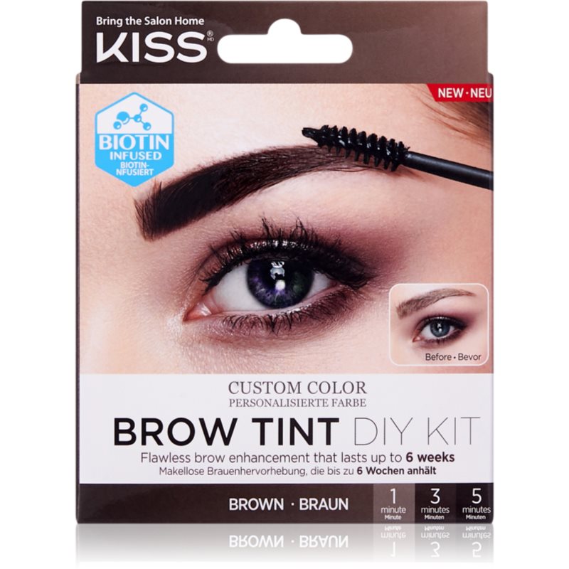 KISS Brow Tint DIY Kit цвят за вежди цвят Brown 20 мл.