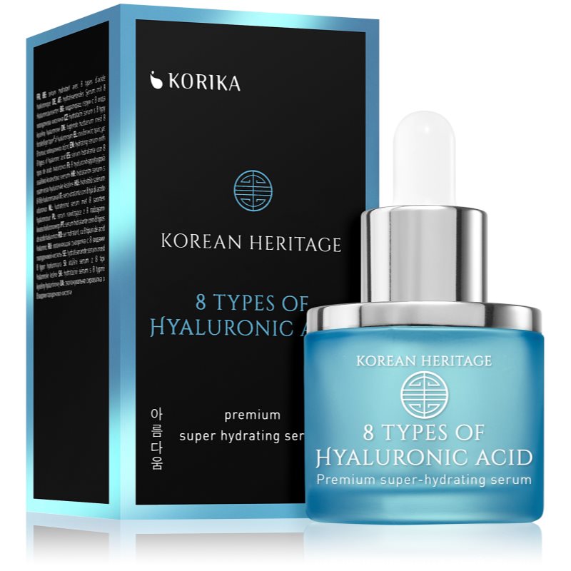KORIKA Korean Heritage 8 Types of Hyaluronic Acid Premium Super Hydrating Serum хидратиращ серум за лице с 8 вида хиалуронова киселина 30 мл.