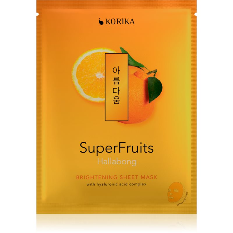 KORIKA SuperFruits Hallabong - Brightening Sheet Mask озаряваща платнена маска Hallabong 25 гр.