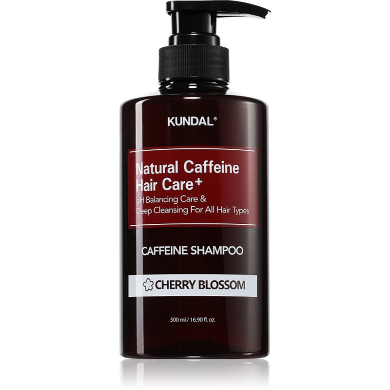 KUNDAL Caffeine Shampoo Cherry Blossom натурален шампоан против косопад 500 мл.