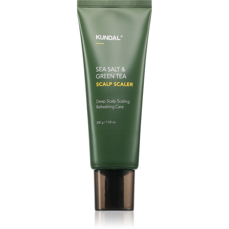 KUNDAL Sea Salt & Green Tea Scalp Scaler дълбоко почистващ пилинг стимулиращ растежа на косата 200 гр.