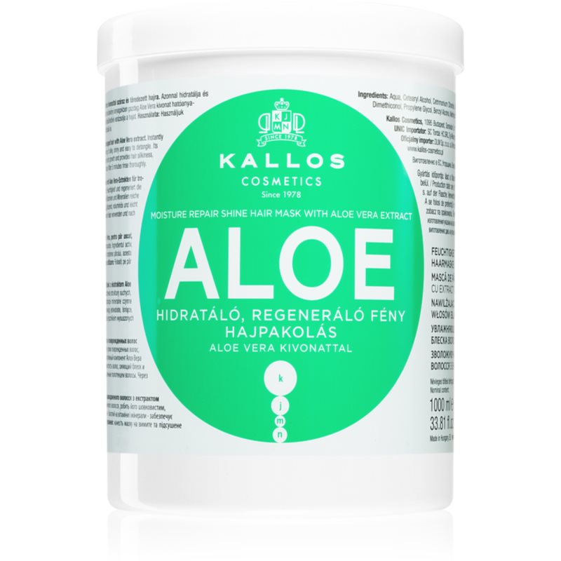 Kallos KJMN Professional Aloe хидратираща маска с алое вера 1000 мл.