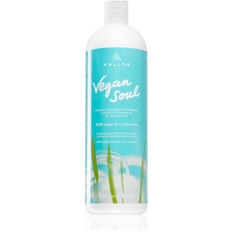 Kallos Vegan Soul Volumizing шампоан за обем за тънка и изтощена коса 1000 мл.