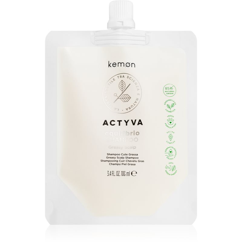 Kemon Actyva Equilibrio дълбоко почистващ шампоан за мазен скалп 100 мл.