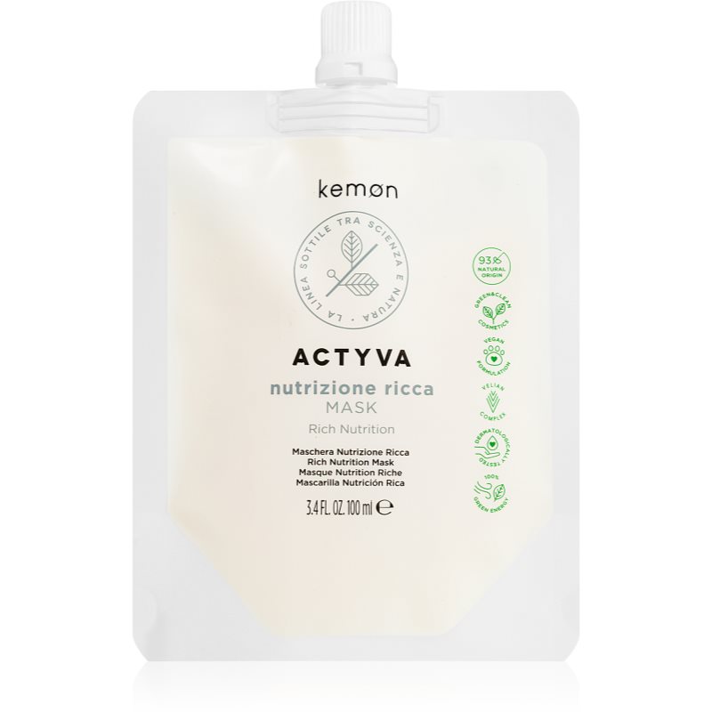 Kemon Actyva Nutrizone Ricca интензивна маска за екстремно суха коса 100 мл.