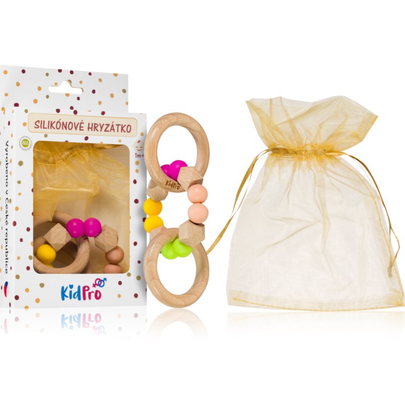 KidPro Teether & Rattle Fruit Mix гризалка с дрънкалка 1 бр.