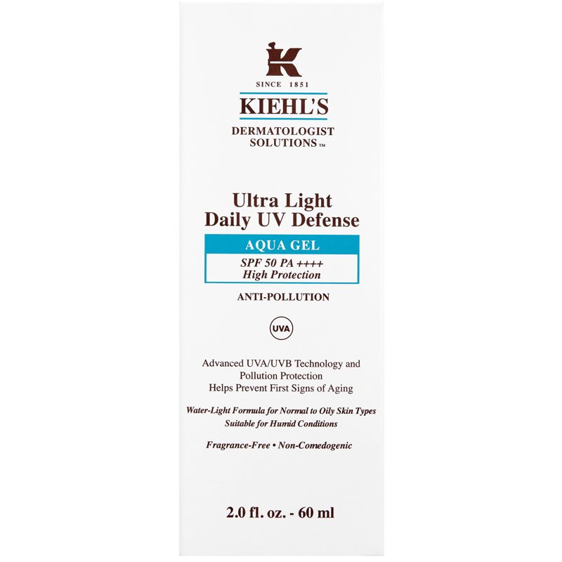 Kiehl's Dermatologist Solutions Ultra Light Daily UV Defense Aqua Gel SPF 50 PA++++ ултра лек защитен флуид за всички видове кожа