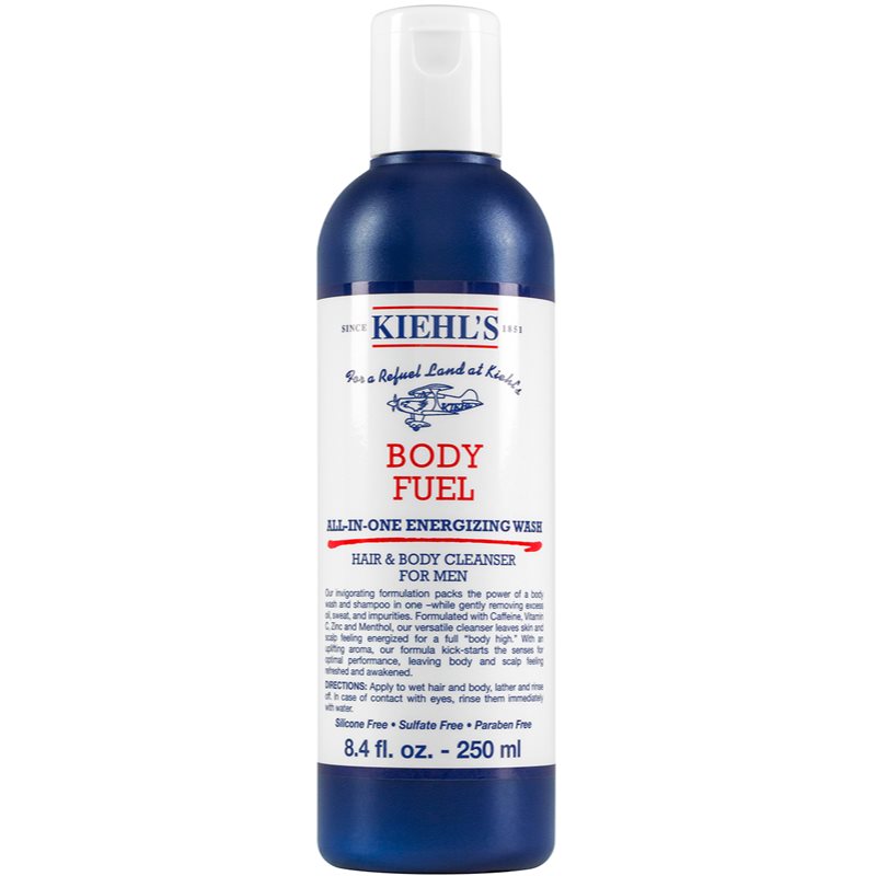 Kiehl's Men Body Fuel Wash шампоан и душ гел за всички видове кожа