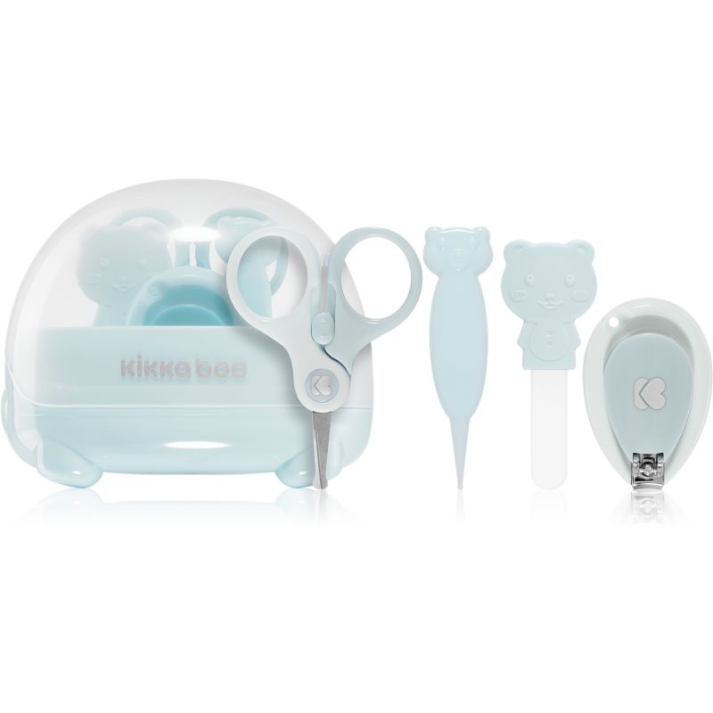 Kikkaboo Baby Manicure Set Bear комплект за маникюр за деца от раждането им Blue 1 бр.