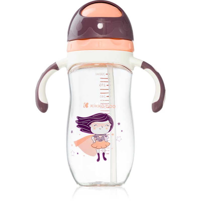 Kikkaboo Sippy Cup with Straw чаша със сламка 12 m+ Supergirl 300 мл.