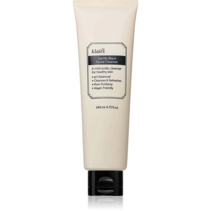 Klairs Gentle Black Facial Cleanser лек почистващ гел за чувствителна кожа на лицето 140 мл.
