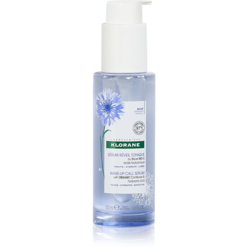 Klorane Cornflower Organic активен серум за озаряване и изглаждане на кожата на лицето 50 мл.