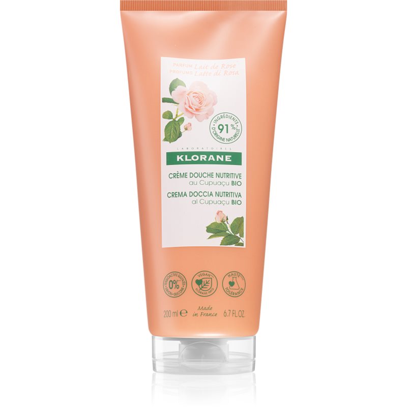 Klorane Cupuaçu Bio Lait de Rose овлажняващ душ гел 200 мл.