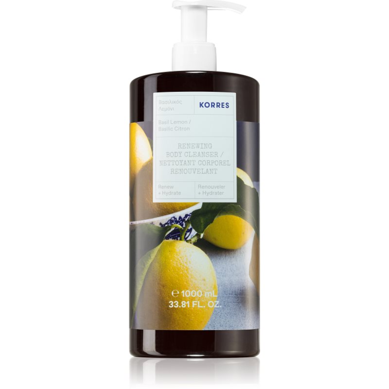 Korres Basil Lemon освежаващ душ гел 1000 мл.
