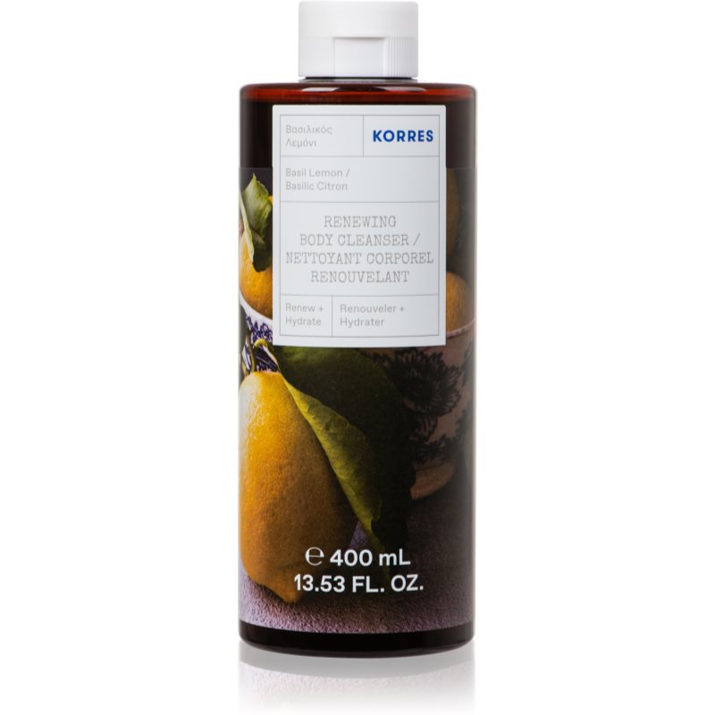 Korres Basil Lemon освежаващ душ гел 400 мл.