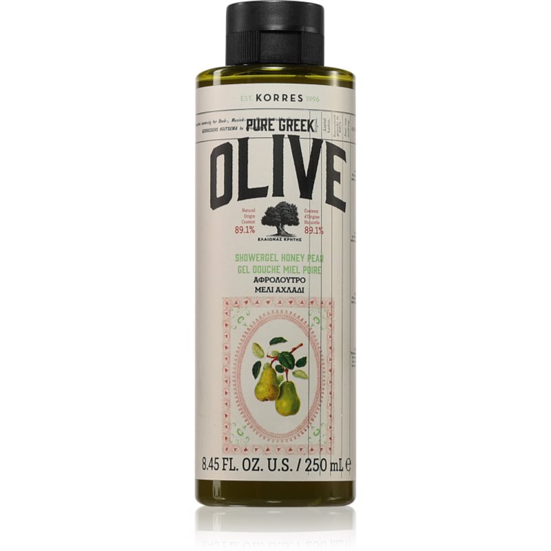 Korres Pure Greek Olive & Honey Pear освежаващ душ гел 250 мл.