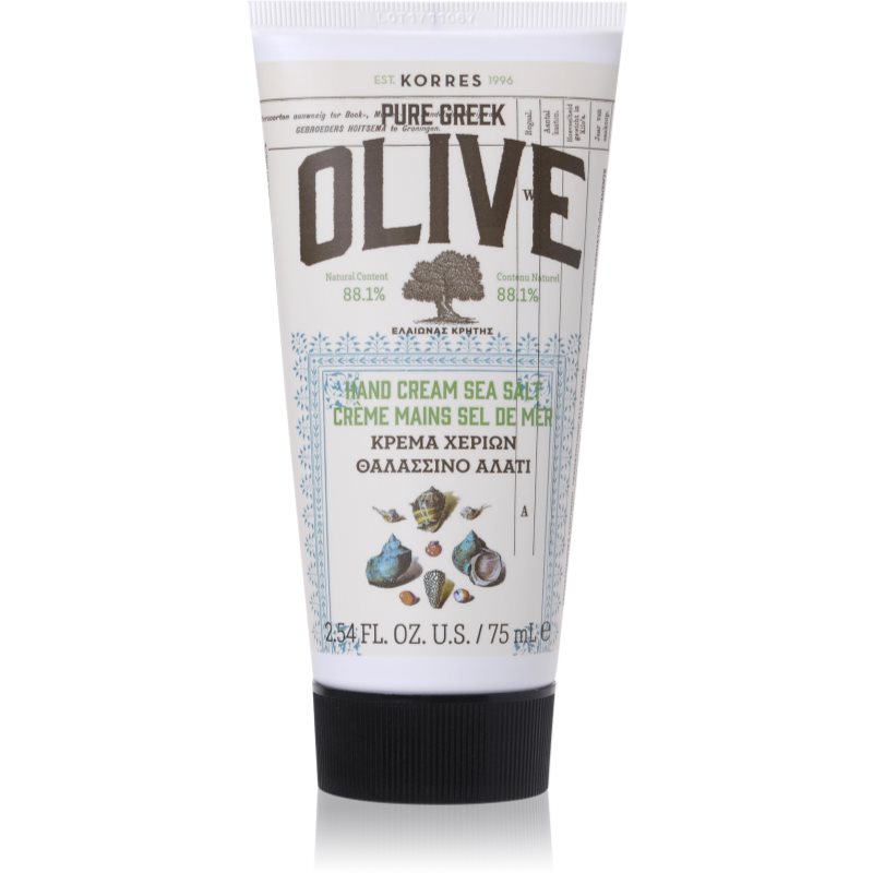 Korres Pure Greek Olive & Sea Salt хидратиращ крем за ръце с морски соли 75 мл.
