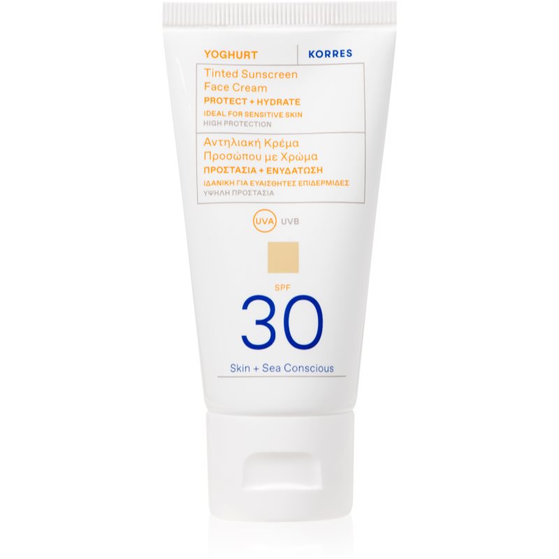 Korres Yoghurt тониращ защитен крем SPF 30 50 мл.