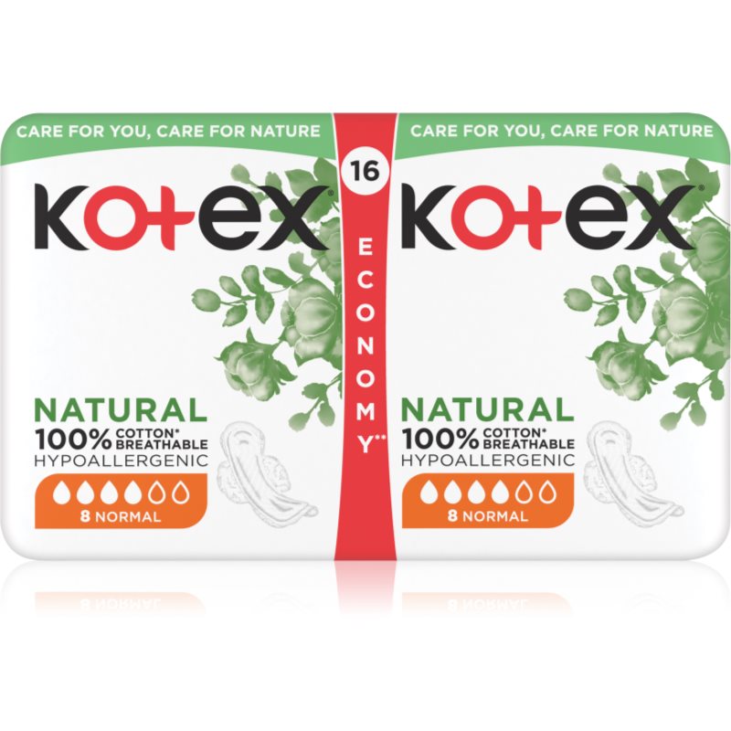 Kotex Natural Normal санитарни кърпи 16 бр.