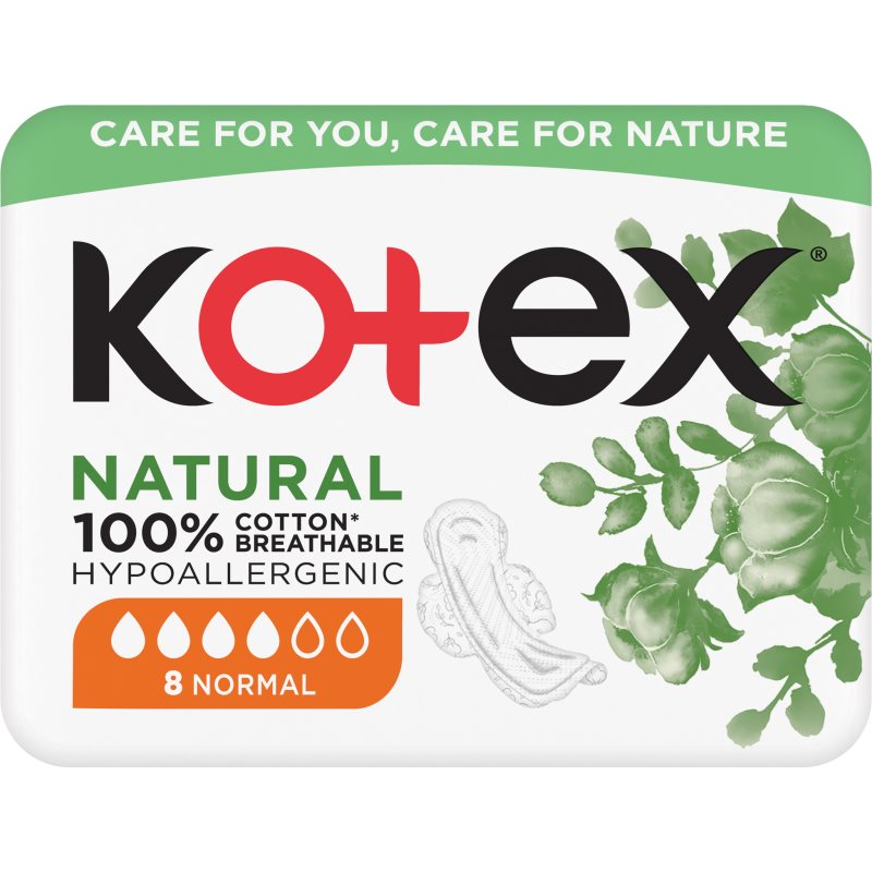 Kotex Natural Normal санитарни кърпи 8 бр. на ниска цена