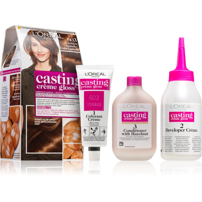 L’Oréal Paris Casting Creme Gloss боя за коса цвят 603 Chocolate Caramel 1 бр.