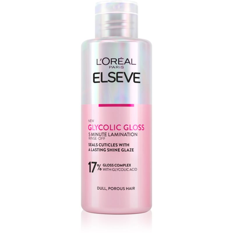 L’Oréal Paris Elseve Glycolic Gloss маска за коса за изглаждане и възстановяване на увредена коса 200 мл.