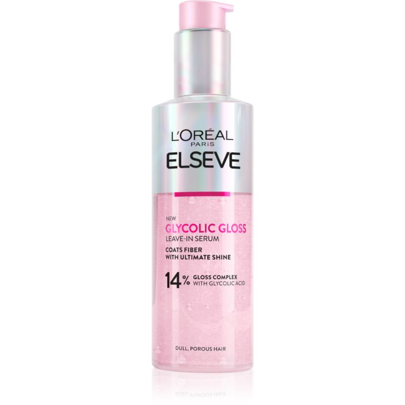 L’Oréal Paris Elseve Glycolic Gloss серум без отмиване за подсилване и блясък на косата 150 мл.